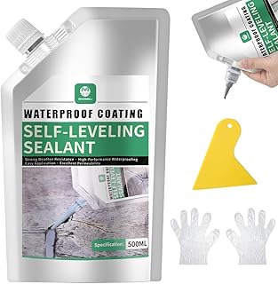 Flintronic Scellant De Réparation De Fissures Pour Béton De Dalle, Remplissage De Fissures En Béton, Adhésif Auto-nivelant Pour Scellement De Fissure Dans Le Bétons, Mastic Concret Imperméable，500G
