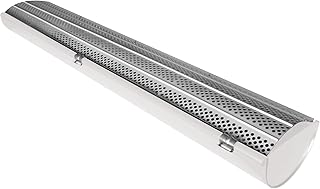 First Plast - Gouttière PVC 33 demi-ronde - Parefeuilles pour gouttières 33 - Alu laqué aspect Zinc - Longueur 1m