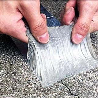 Ruban super étanche en caoutchouc butyle en aluminium, pour fuite de toit, fissure de surface, écart de rebord de fenêtre, rupture de tuyau (1.2mm*100mm*5m)