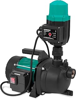 VONROC Pompe de Jardin/Pompe Hydrophore - 800W - 3300l/h - 4 bar - hauteur max 40m - 35°C max, Pressostat Eau Inclus - Pour Irrigation Jardin, Systèmes Eau Potable - Capacité Aspiration 8M, LED