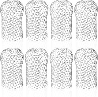 Lot de 8 Crapaudine de Gouttière en Aluminium, Filtres de Gouttière Flexible et Durable pour Maison Avant-toit Tuyau de Descente contre les Feuilles