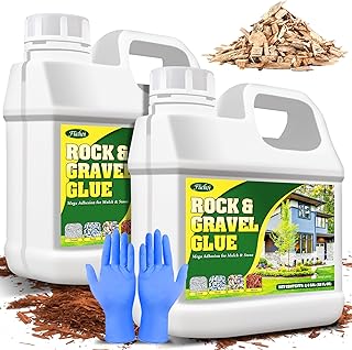 Colle à Graviers, 2L Stabilisateur de Gravier, Fixateur Gravier Extérieur pour les Patios et les Allées de Jardin - Liant pour Gravier pour des écorces et Gravier et Cailloux, Non toxique et Durable