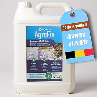liant gravier extérieur 5 L – fixateur & stabilisateur de cailloux et paillis, écologique et non toxique