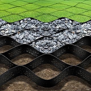 30m² Stabilisateur Gravier 5cm Hauteur,10x3 m Stabilisateur De Gravier, Grille De Protection pour Gazon, Grilles De Pelouse