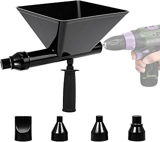Pistolet Joint Électrique Portable avec 4 Embouts, Pistolet Ciment Électrique, Sans Perceuse Électrique, Jointoyeuse pour le Jointoiement de Mortier de Murs en Pierre et de Sols