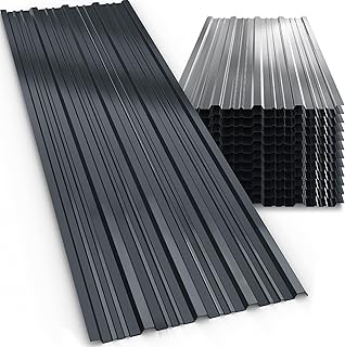 GARDEBRUK® 12x Tôles de bardage 129x46cm = 7m² galvanisé résistant intempéries tôle ondulée trapézoïdale couverture toit mur tôle profilée anthracite