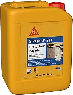 SIKA - Hydrofuge imperméabilisant façade et mur - Sikagard 221 Protecteur Façade - Améliore la résistance aux salissures - Multisupports - Application facile - Prêt à l