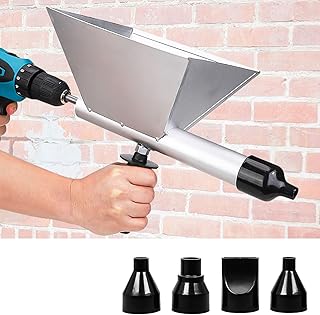 Pistolet Joint Électrique Portable avec 4 Embouts, Pistolet Ciment Électrique, Sans Perceuse Électrique, Jointoyeuse pour le Jointoiement de Mortier de Murs en Pierre et de Sols