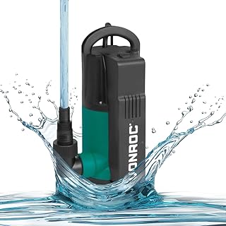 VONROC Pompe Submersible 750W 1400l/h – Eaux Propres et Usées 0,75 Bar - Hauteur Max 7,5 m & Profondeur Max 7m – Pompe Flotteur Intégré - Pompe à Eau Immergée
