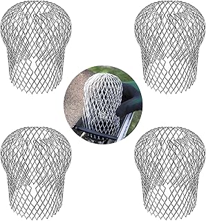 Lot de 4 protections de gouttières réglables - Protection de gouttière - Filtre de gouttière pour tuyaux de toit - Grille de récupération des feuilles - Facile à installer
