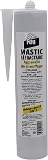 K-OFEU - Mastic Réfractaire - Idéal pour Cheminées et Poêles Insert - Collage et Réparations - Résistance Haute Température - 500 g