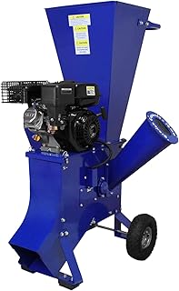 Déchiqueteuse de Bois 7CV - 94 x74x134cm - 3600 Tours/min - Moteur Essence à 4 Temps 3.6L - Max Diamètre 76mm - Broyeur Bois Feuilles Jardinage Horticulture Paysager