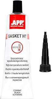 APP Gasket HT – Pâte à Joint Moteur Noire Haute température 315°C | Mastic Noir Silicone réfractaire pour Voiture, poêles à Bois, Insert cheminée et chaudières | 105 g | Noir