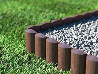 Cellfast ECO Bordure de pelouse, palissade, marron, bordure de jardin, bordure de parterre (7,2 m)