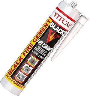 Mastic réfractaire noir 1250 C - 310 ml pour cheminées, poêles, chaudières, etc.