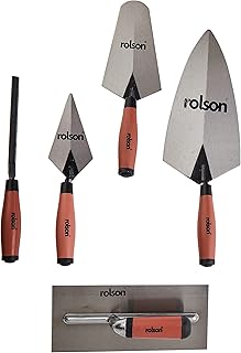 Rolson 52489 Ensemble de truelles de professionnel avec poignée lisse (5 pièces)
